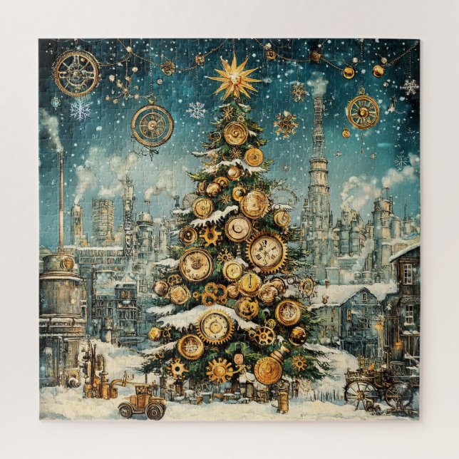 Steampunk Christmas Tree Puzzle (Vertical)