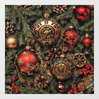 Steampunk Christmas Window Cling