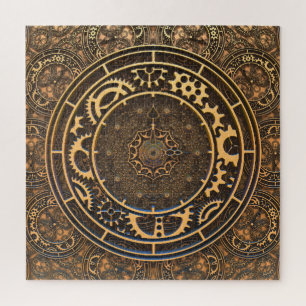 Steampunk Clock and Time Jigsaw Puzzle