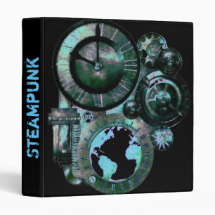 Steampunk Clock Avery Binder