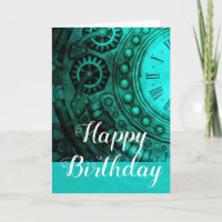 Steampunk Clock & Gears Birthday