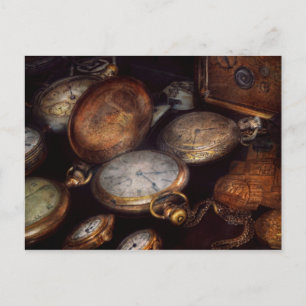 Steampunk - Clock - Time worn Postcard