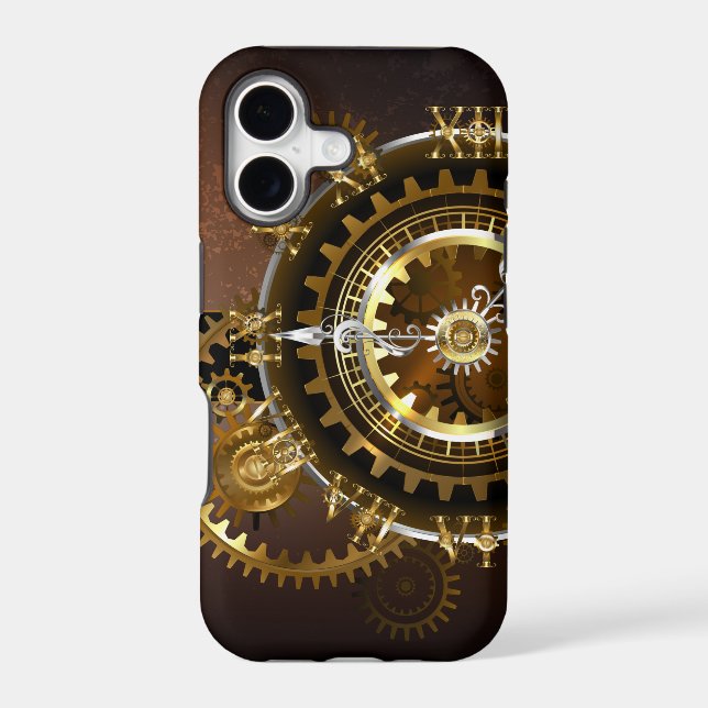 Steampunk clock with antique gears (Back)
