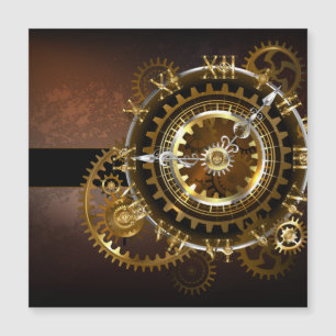 Steampunk clock with antique gears