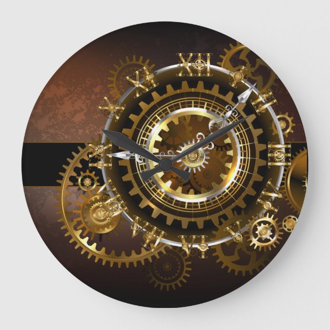 Steampunk clock with antique gears (Front)
