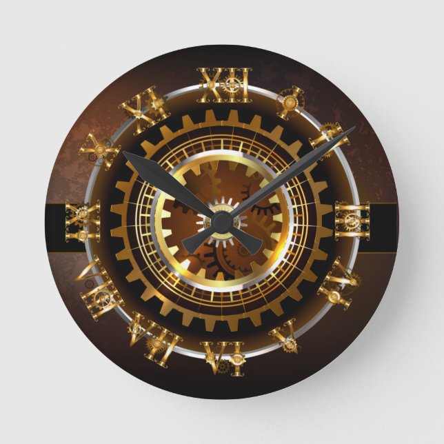 Steampunk clock with antique gears (Front)