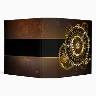 Steampunk clock with antique gears binder