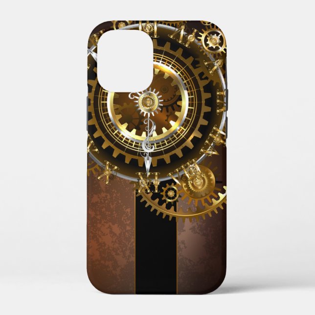 Steampunk clock with antique gears Case-Mate iPhone case (Back)