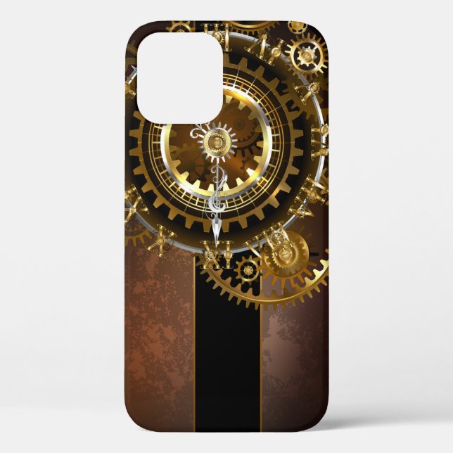 Steampunk clock with antique gears Case-Mate iPhone case (Back)