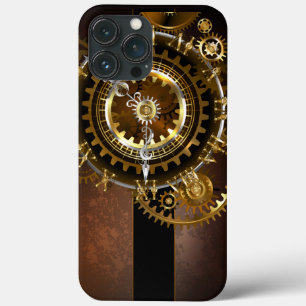 Steampunk clock with antique gears iPhone 13 pro max case