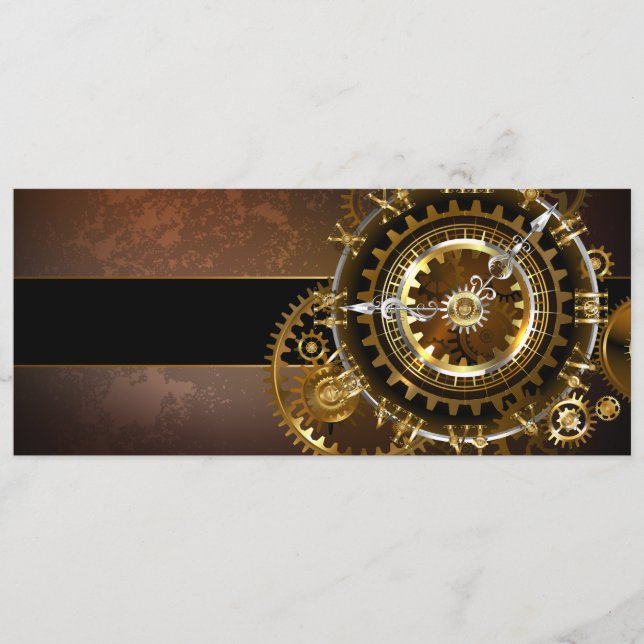 Steampunk clock with antique gears program (Front)