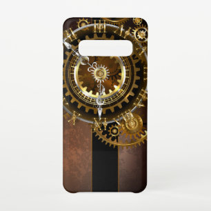 Steampunk clock with antique gears samsung galaxy case