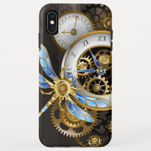 Steampunk Clock with Mechanical Dragonfly iPhone XS Max Case
