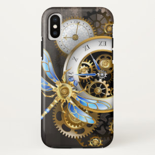 Steampunk Clock with Mechanical Dragonfly Case-Mate iPhone Case