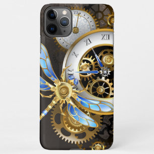 Steampunk Clock with Mechanical Dragonfly iPhone 11Pro Max Case