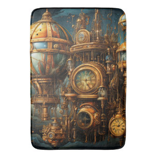 Steampunk Clocks Bath Mat