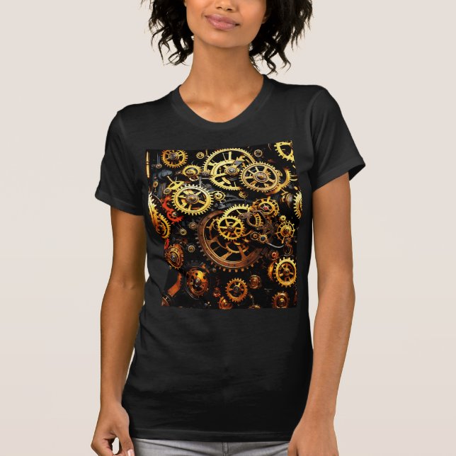 Steampunk Clockwork Gears 1004 T-Shirt (Front)