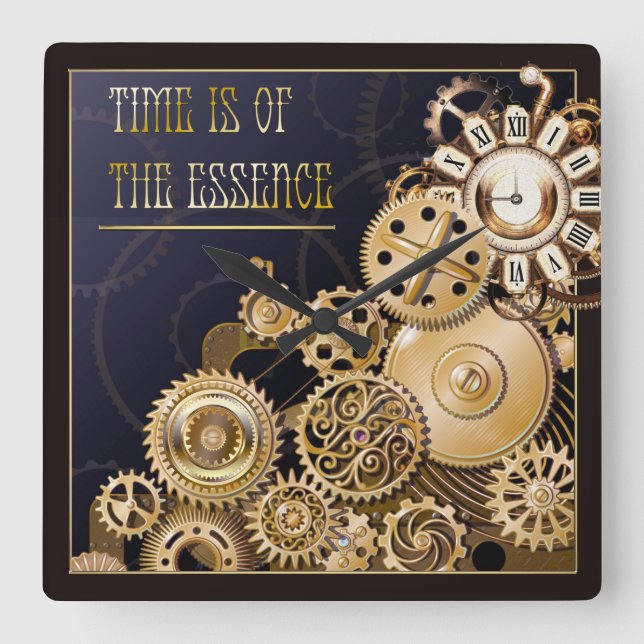 steampunk cogs wall clock (Front)