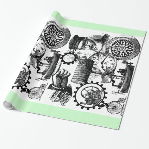 Steampunk Collage #1 By Artinspired Wrapping Paper