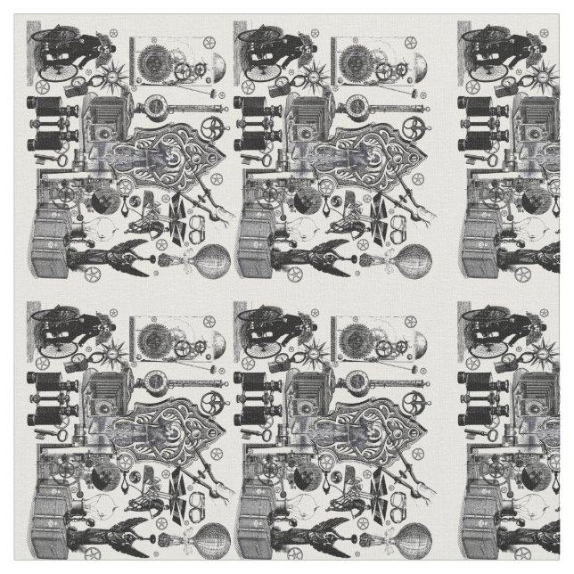 Steampunk Collage #3 - Novelty Fabric (Close Up)