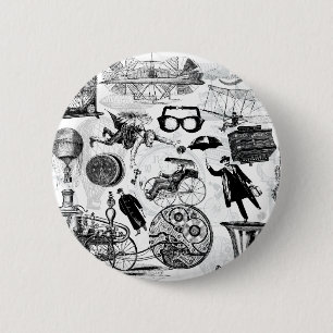 Steampunk Collage Number 2 2 Inch Round Button
