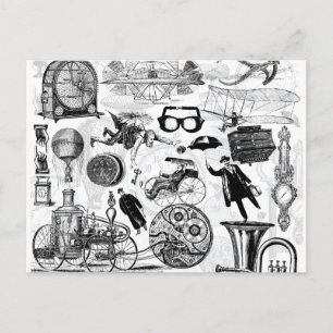 Steampunk Collage Number 2 Postcard