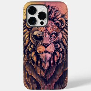 Steampunk Color Gradient Rustic Lion Case-Mate iPhone 14 Pro Max Case