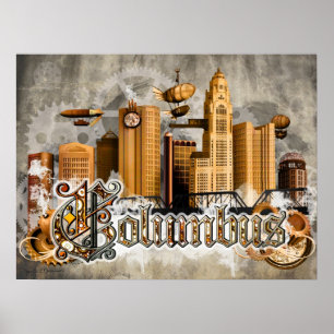Steampunk Columbus Poster