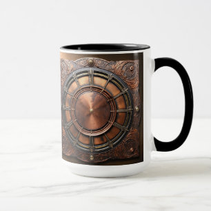 Steampunk Copper Time Face Mug
