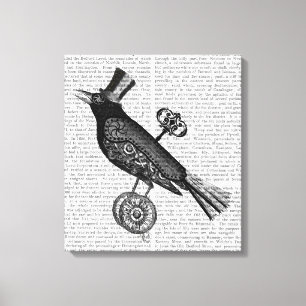 Steampunk Crow Canvas Print