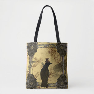 SteamPunk Crow Tote Bag