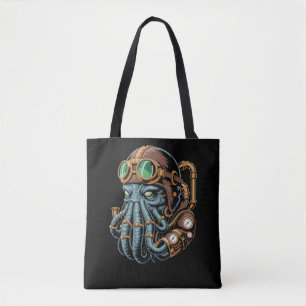Steampunk Cthulhu monster Tote Bag
