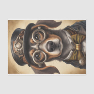 Steampunk Dachshund Decoupage Paper