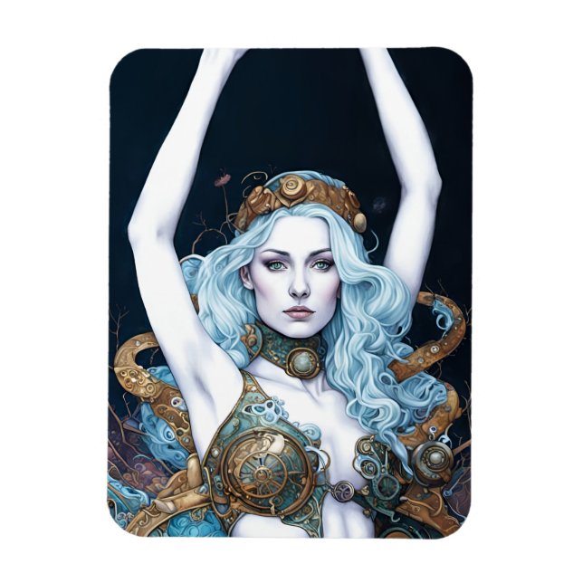 Steampunk Dancing Woman Magnet (Vertical)