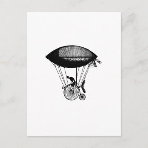 Steampunk derigicyclist postcard