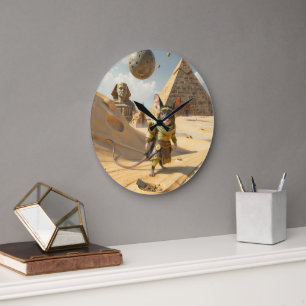 Steampunk Desert Explorer Mouse Large Clock
