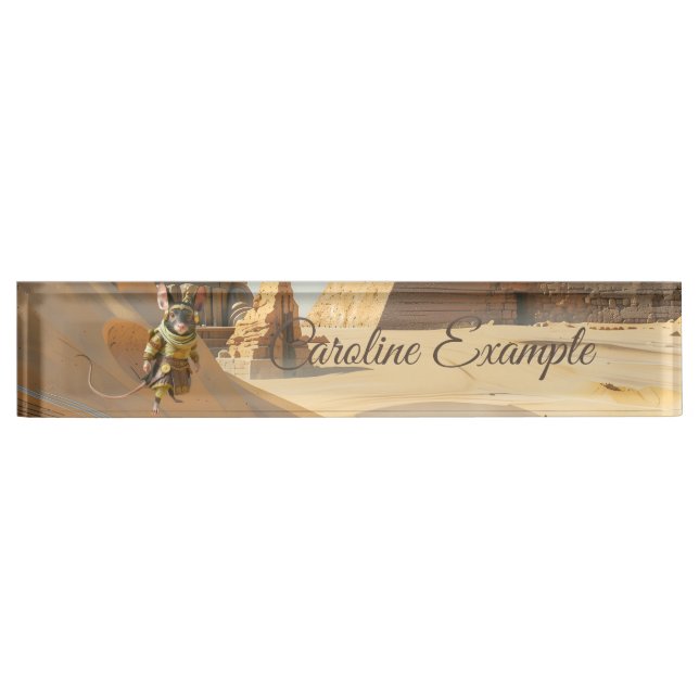 Steampunk Desert Explorer Mouse  Nameplate (Front)