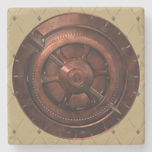 Steampunk Dial Stone Coaster (Front)