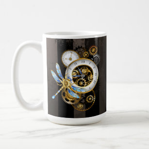 Steampunk Dials with Dragonfly Coffee Mug