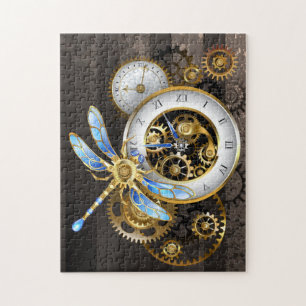 Steampunk Dials with Dragonfly Jigsaw Puzzle