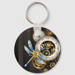 Steampunk Dials with Dragonfly Keychain