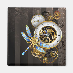 Steampunk Dials with Dragonfly Magnet