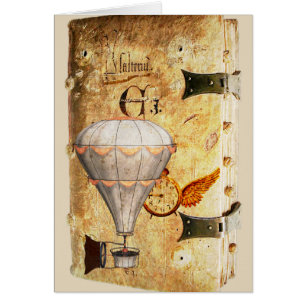 Steampunk Diary Greeting Card
