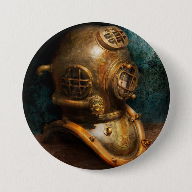 Steampunk - Diving - The diving helmet 3 Inch Round Button (Front)