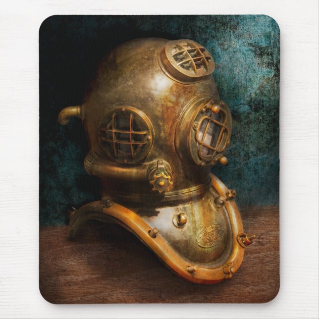 Steampunk - Diving - The diving helmet Mouse Pad (Front)