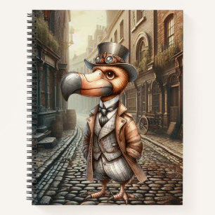 Steampunk Dodo Spiral Notebook