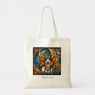 Steampunk Dog Portrait with Wings and Clockwork  Tote Bag