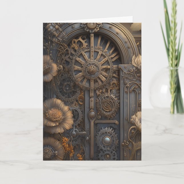 Steampunk Door | Missing You Card (Front)