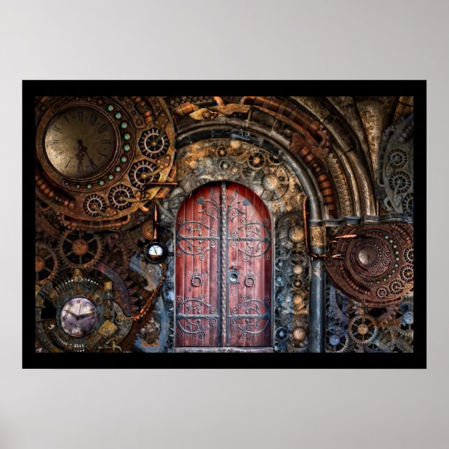 steampunk door poster (Front)