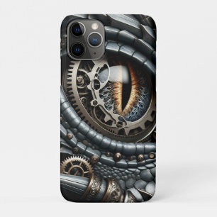 Steampunk Dragon Eye Closeup Ai Art iPhone 11 Pro Case